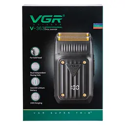 Електробритва-шейвер VGR V-363 акумуляторна для сухого гоління, чорний VGR HP-V-363 - мініатюра 10