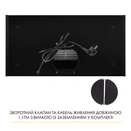 Витяжка повновбудована WEILOR LUMINA WBG 68 BLACK MATTE - мініатюра 13