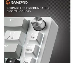 Клавиатура игровая механическая GamePro GPMK-116 Genesis Silver light USB Red Swich Hot-Swap N-KRO Grey - мініатюра 6