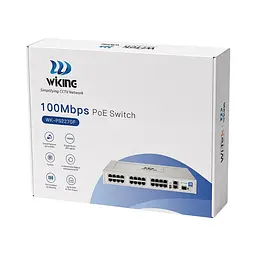 PoE-комутатор 27-портовий некерований Wiking WK-PS227GF, 24x100Mbps PoE, 2x1000Mbps Uplink, 1x1000Mbps SFP, 270W (73-00273) - мініатюра 10