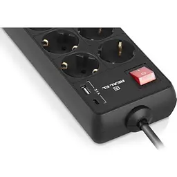 Мережевий фільтр живлення REAL-EL RS-PROTECT 805 1.8m, black (EL122300042) - мініатюра 3