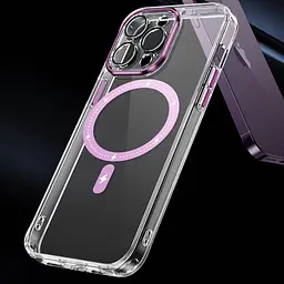 Чохол TPU+PC Colorful with MagSafe для Apple iPhone 13 Pro (6.1) Pink - мініатюра 7