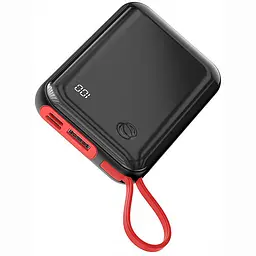 Зовнішній акумулятор Baseus Mini S Digital Display 3 A з кабелем для iPhone Lightning чорний - мініатюра 4