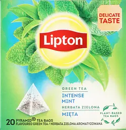 Чай зелений Lipton Intense Mint, 32 г (20 шт. х 1.6 г) (917454) - мініатюра 5