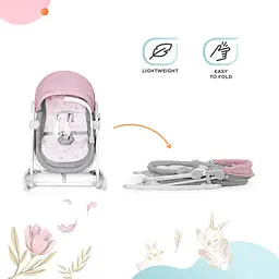 Шезлонг-гойдалка 5 в 1 Kinderkraft Nola Peony Rose рожевий (00-00304830) - мініатюра 8