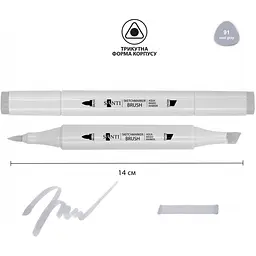Набір акварельних маркерів Santi Sketch SM-91 холодний сірий 6 шт. (391121) - мініатюра 2
