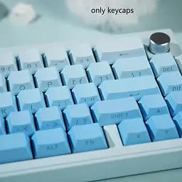 Набір кейкапів PBT Blue Gradient (130+), Білий - мініатюра 4