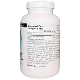 Лізин Source Naturals L-Lysine 1000 мг 200 таблеток - мініатюра 2