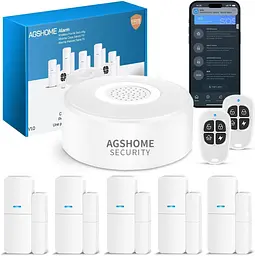 Комплект Wi-Fi сигналізації AGSHOME 8-в-1 для дому, Smart Life