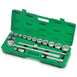 Комплект головок з тріскачкою 3/4" 17од. (6-гр.) Toptul hoz0007883