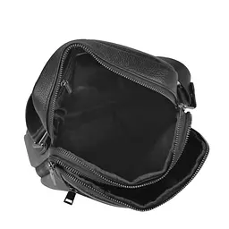 Сумка чоловіча шкіряна чорна Tiding Bag 17622-3A через плече з ручкою - мініатюра 4