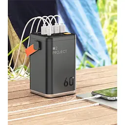Повербанк O2 Project YT-2030b великої ємності з швидкою зарядкою Type C 60000 mAh 36W - мініатюра 2