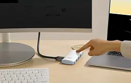 Док-станція-концентратор хаб Baseus Lite Series 6-port Hub 20 см (WKQX040002) - мініатюра 7