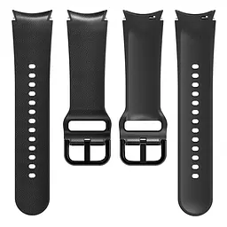 Браслет West для Samsung Galaxy Watch 4 - чорний ширина кріплення 20мм силікон-шкіра Watchbands (W17-8WB20515655) - мініатюра 4