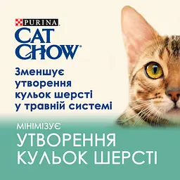 Вологий корм для котів для зменшення утворення кульок шерсті у травному тракті Cat Chow Hairball Control шматочки в підливці з куркою та зеленою квасолею 85 г - мініатюра 4