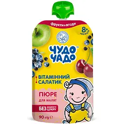 Пюре Чудо-Чадо Pouch Вітамінний салатик, з вітаміном С, 90 г