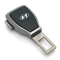 Заглушка перехідник ременя безпеки з логотипом Hyundai Темний хром 1 шт