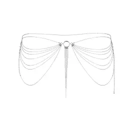 Ланцюжок-прикраса на тіло Bijoux Indiscrets Magnifique Waist Chain silver трусики або ліф (сріблястий)