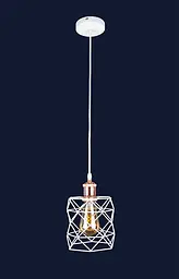 Світильник підвісний Levistella 756PR105F-1 WH+RG, E27, 60W, білий метал, стиль лофт - мініатюра 2