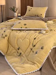 Постільна білизна євро з демісезонною ковдрою з мусліну Colorful Home Print 11 22126 200х230 см