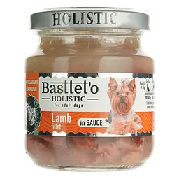 Вологий корм для собак Basttet'o Holistic шматочки філе ягняти в соусі 130 г - мініатюра 2