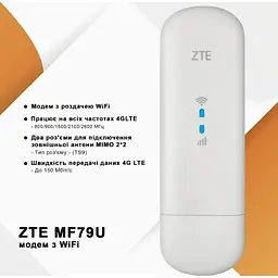 Модем ZTE MF79U 3G/4G з Wi-Fi роздачею Київстар, Vodafone, Lifecell - мініатюра 4