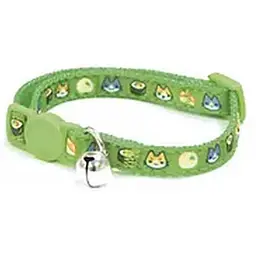Нашийник для кота Croci Catmania Sushi нейлоновий зі дзвінком 23-35x1 см зелений