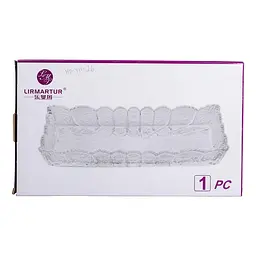Блюдо для закусок Lirmartur скляне 28,6*16,5*3 см Yiwu HP-YH-26 - мініатюра 6