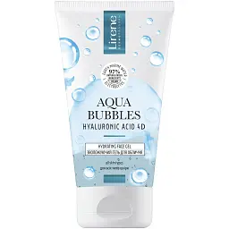 Зволожувальний гель для вмивання Lirene Aqua Bubbles Hyaluronic Acid 4D Moisturizing Washing Gel 150 мл