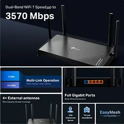 Роутер TP-Link Archer BE220 BE3600 (ARCHER-BE220) - мініатюра 7