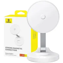 Автотримач магнітний  Baseus Mag Pro Magnetic Foldable для iPhone 12 13 14 15 білий - мініатюра 3