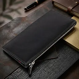 Шкіряне портмоне унісекс Grande Pelle 11513 чорний - мініатюра 4