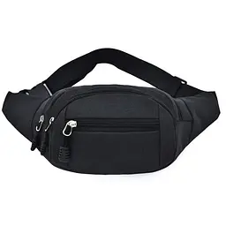 Поясна сумка бананка CV1MY1950-black 28х14х8 см Чорний