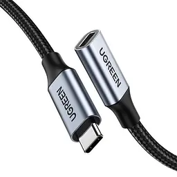 Кабель подовжувач USB Type C 3.1 Gen 2 UGREEN US372 4K/60HZ 10GBPS 5A 100W 0.5 м Gray (80810)