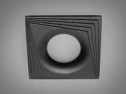 Серія "Аluminium", якісний алюмінієвий точковий світильник, чорний