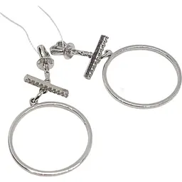 Срібні сережки Premium з фіанітами. 2590Р