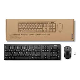 Клавіатура Lenovo 100 Wireless UA Black (GX31Q28916) - мініатюра 4
