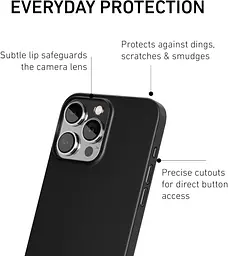 Оригінальний супертонкий чохол PEEL, сумісний з iPhone 14 Pro Max (Blackout) – гладкий мінімалістський дизайн, без брендингу - мініатюра 4