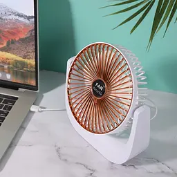 Маленький настільний вентилятор білий USB вентилятор на акумуляторі 4.5W - мініатюра 9