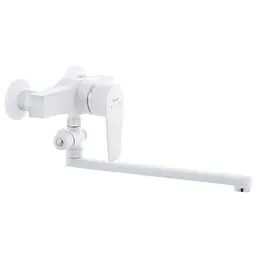 Змішувач для ванни Plamix Oscar-006 White (без шланга і лійки) (PM0559)