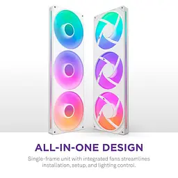 Вентилятор NZXT F420 RGB Core Fan Single Frame (RF-U42HF-W1) White - мініатюра 8