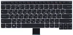 Клавіатура для ноутбука Lenovo IdeaPad (V490) Black, (Silver Frame)