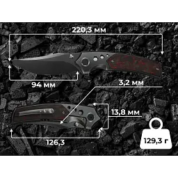 Ніж Weknife Skynix Red Carbon (WE24087-4) - мініатюра 11
