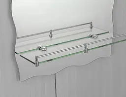 Дзеркало настінне Zerix Mirra MRZ02-600x850x105 прямокутне з дугоподібним верхом, фігурними боками ZX5620 - мініатюра 2