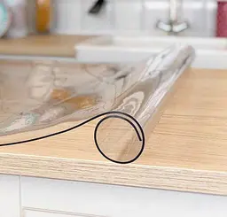 Прозора силіконова скатертину М'яке скло Soft Glass Покриття для меблів 1.1х1.8м (товщина 0.5 мм) - мініатюра 10