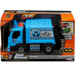 Машинка Road Rippers City Service Fleet Сміттєвоз, блакитна, моторизована (20191) - мініатюра 5