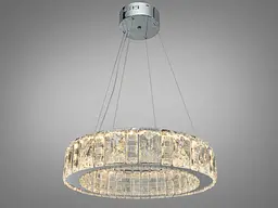 Підвісна люстра LED Diasha 585/500HR хром 55 Вт пульт - мініатюра 2
