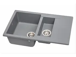 Кухонна мийка Miraggio LAPAS gray (0000020) Граніт, Врізна, Сірий - мініатюра 3