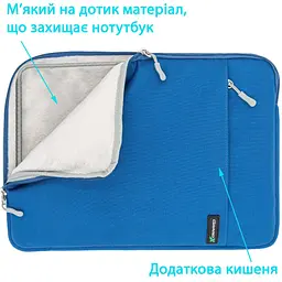Чохол до ноутбука Grand-X 15.6'' Blue (SL-15B) - мініатюра 3