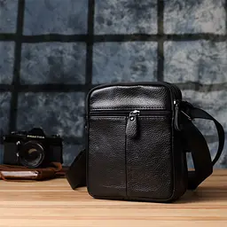 Чоловіча сумка на плече з натуральної шкіри Vintage 17х21х8 см sum0027511 - мініатюра 10